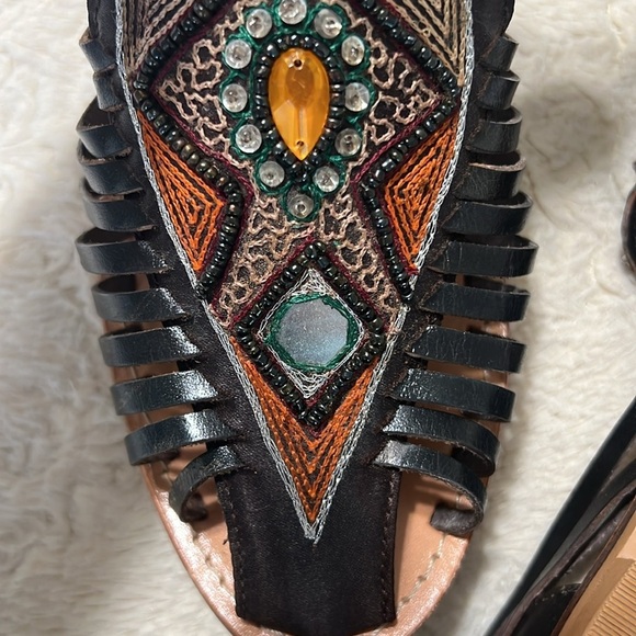 CL by Laundry “Nandi” Leather Huarache Slip-On Flats Sz 7.5 — NWOT - Picture 8 of 9